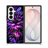 Cat Glow Purple 1st Samsung Galaxy Z Fold 8 Ultra Case