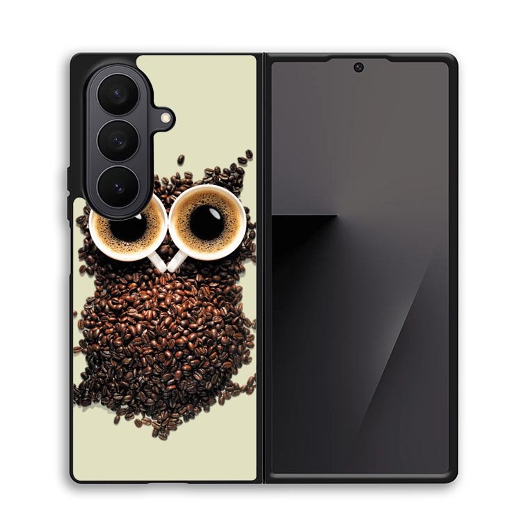 Coffee owl Samsung Galaxy Z Fold 7 Case