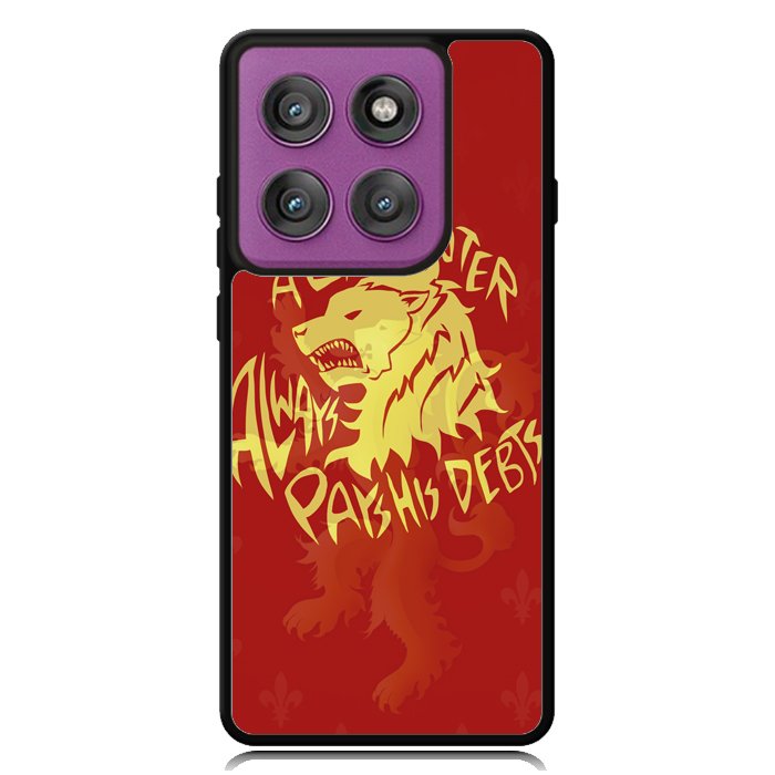 House Lannisters Sigil Red Lion Z0711 Motorola Moto Edge 2025 | Moto Edge 60 Fusion | Moto Edge 60 Pro Case