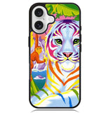 Neon Tiger And Monkey iPhone 16 Case