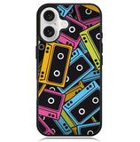 Multicolor Cassette Tape Z0579 iPhone 16 Case
