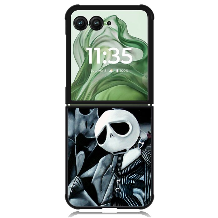 New Sad Jack Skellington Z1124 Motorola Moto Razr+ Plus 2024/2025 Case, Motorola Razr 50 Ultra/50s Ultra Case