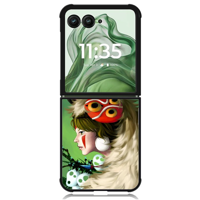 Princess Mononoke Fan Art Z1409 Motorola Moto Razr+ Plus 2024/2025 Case, Motorola Razr 50 Ultra/50s Ultra Case