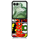 Pop Comic Super Hero Logo Z2840 Motorola Moto Razr+ Plus 2024/2025 Case, Motorola Razr 50 Ultra/50s Ultra Case