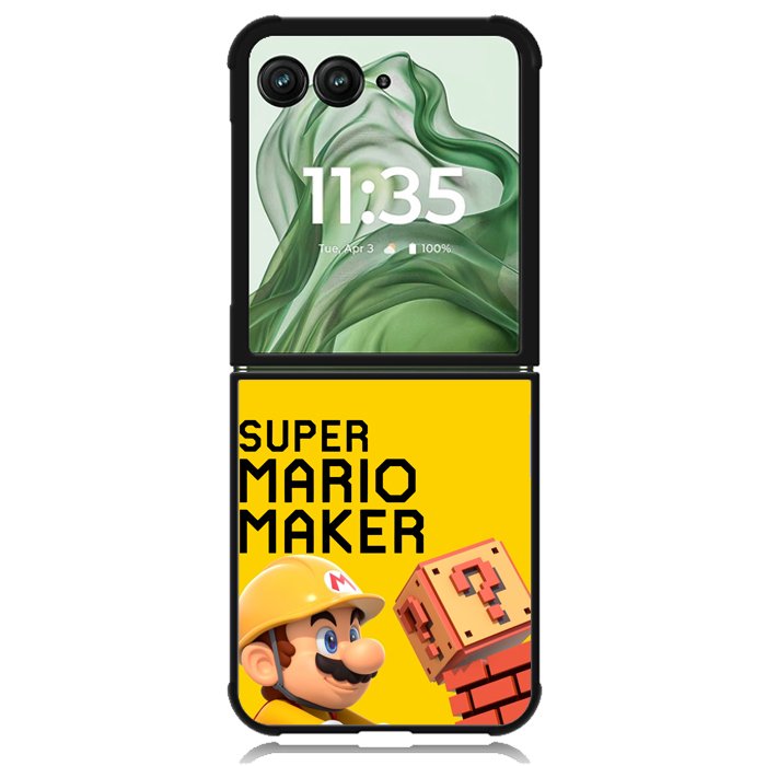 super mario yellow maker Z3525 Motorola Moto Razr+ Plus 2024/2025 Case, Motorola Razr 50 Ultra/50s Ultra Case