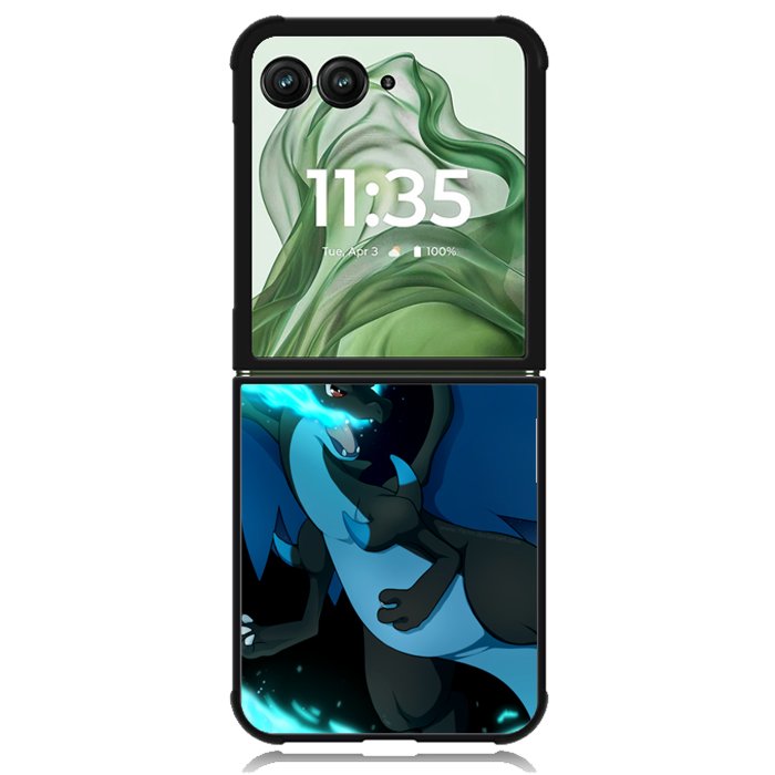 charizard mega evolution pokemon Z3795 Motorola Moto Razr+ Plus 2024/2025 Case, Motorola Razr 50 Ultra/50s Ultra Case