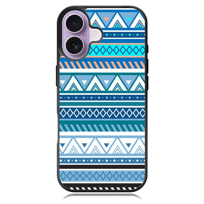 Aztec Pattern Blue Z3811 iPhone 17 Case