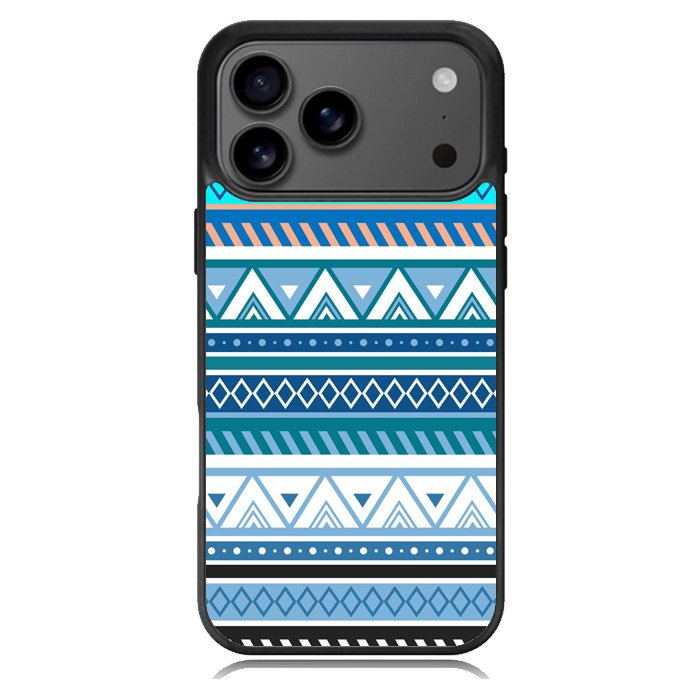 Aztec Pattern Blue Z3811 iPhone 17 Pro Case