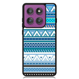 Aztec Pattern Blue Z3811 Motorola Moto Edge 2025 | Moto Edge 60 Fusion | Moto Edge 60 Pro Case