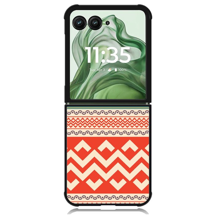 Aztec Pattern Z3812 Motorola Moto Razr+ Plus 2024/2025 Case, Motorola Razr 50 Ultra/50s Ultra Case