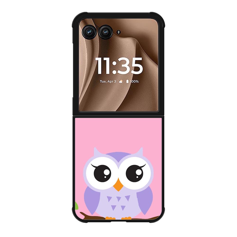 Owl Cute Z3814 Motorola Moto RAZR Plus 2025 Case