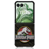 jurassic park Logo Z4493 Motorola Moto Razr+ Plus 2024/2025 Case, Motorola Razr 50 Ultra/50s Ultra Case