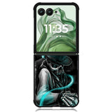 Skull Written Burners Z4580 Motorola Moto Razr+ Plus 2024/2025 Case, Motorola Razr 50 Ultra/50s Ultra Case