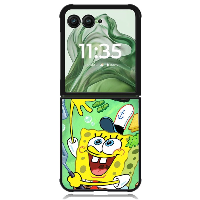 Spongebob Squarepants krabby patty Z4679 Motorola Moto Razr+ Plus 2024/2025 Case, Motorola Razr 50 Ultra/50s Ultra Case