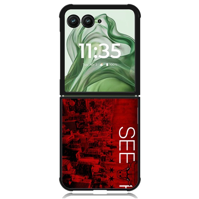 See Red Chicago Bulls Playoffs Z4811 Motorola Moto Razr+ Plus 2024/2025 Case, Motorola Razr 50 Ultra/50s Ultra Case