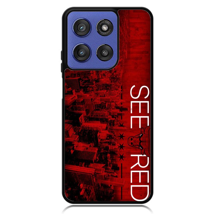 See Red Chicago Bulls Playoffs Z4811 Motorola Moto G Stylus 5G 2025 Case