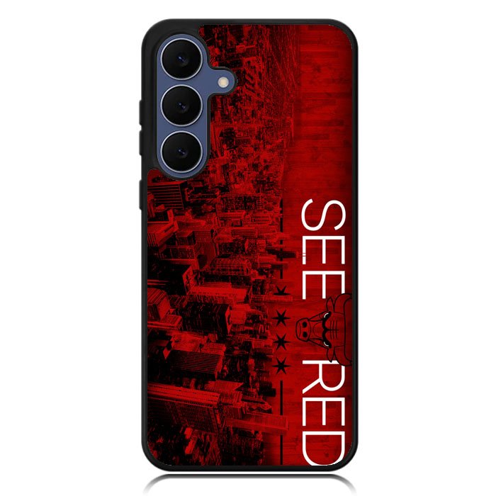 See Red Chicago Bulls Playoffs Z4811 Samsung Galaxy S25 FE Case