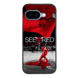 See Red Chicago Bulls Flag Playoff Z4832 Google Pixel 10A Case