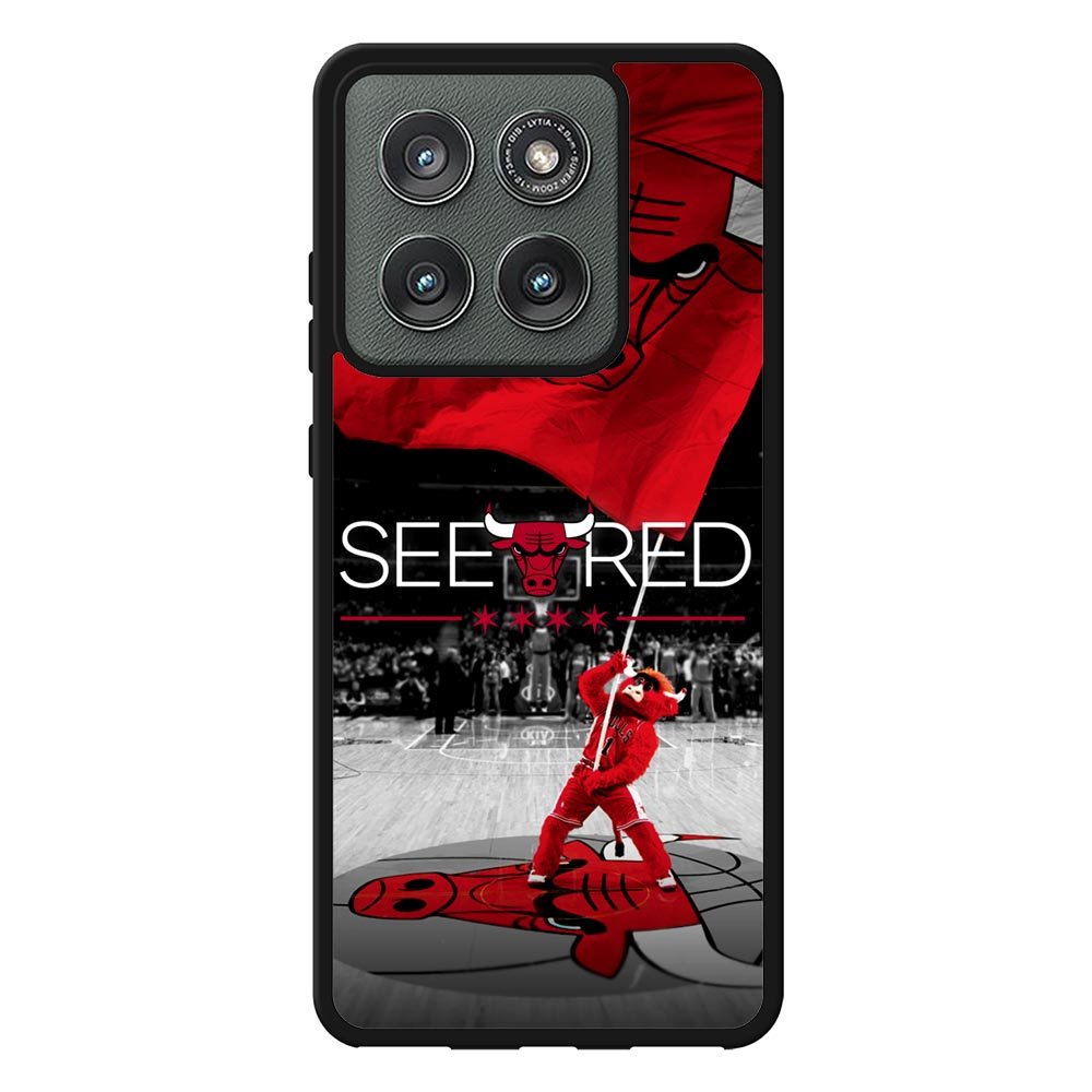 See Red Chicago Bulls Flag Playoff Z4832 Motorola Moto Edge 2025 Case