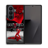 See Red Chicago Bulls Flag Playoff Z4832 Samsung Galaxy Z Fold 7 Case