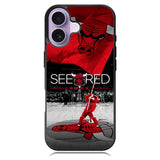See Red Chicago Bulls Flag Playoff Z4832 iPhone 17 Case