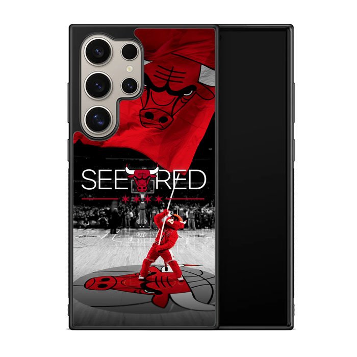 See Red Chicago Bulls Flag Playoff Z4832 Samsung Galaxy S24 Ultra 5G Case
