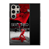 See Red Chicago Bulls Flag Playoff Z4832 Samsung Galaxy S25 Ultra 5G Case