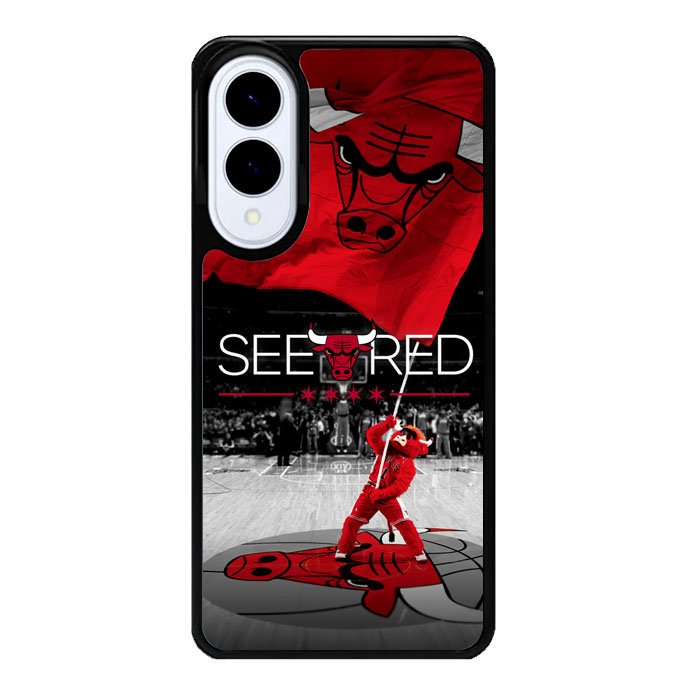 See Red Chicago Bulls Flag Playoff Z4832 Samsung Galaxy S25 Edge Case