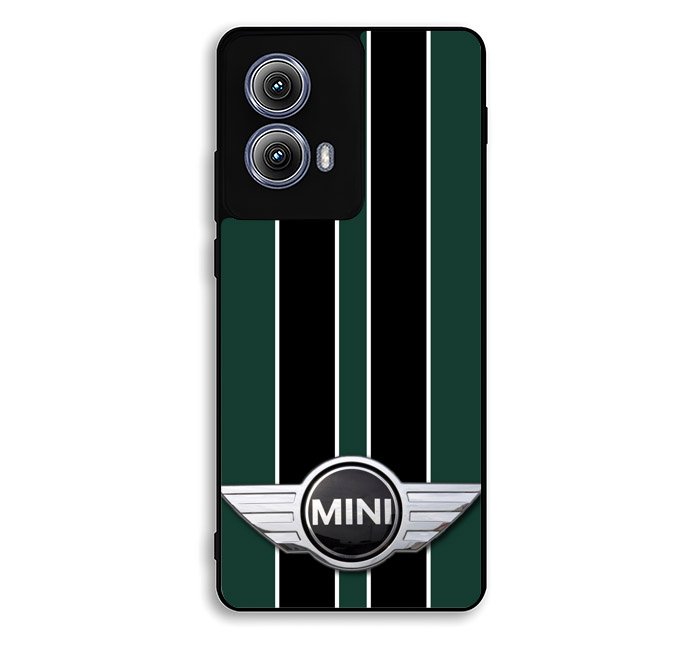 Mini Cooper Style British Racing Black Green Motorola Moto Edge 2024 Case FE2949
