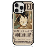 New Monkey D Luffy bounty poster Z4605 iPhone 16 Pro Case