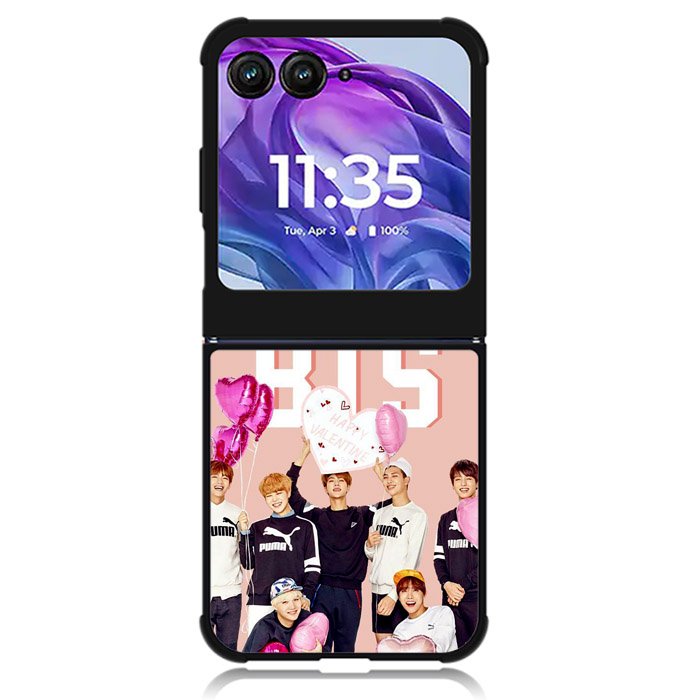 BTS Pink Motorola Moto Razr 2024 , Moto Razr 50 Case