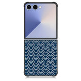 Japanese Gold Cloud Wave Indigo Pattern Z8008 Samsung Galaxy Z Flip 7 Case