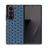 Japanese Gold Cloud Wave Indigo Pattern Z8008 Samsung Galaxy Z Fold 7 Case