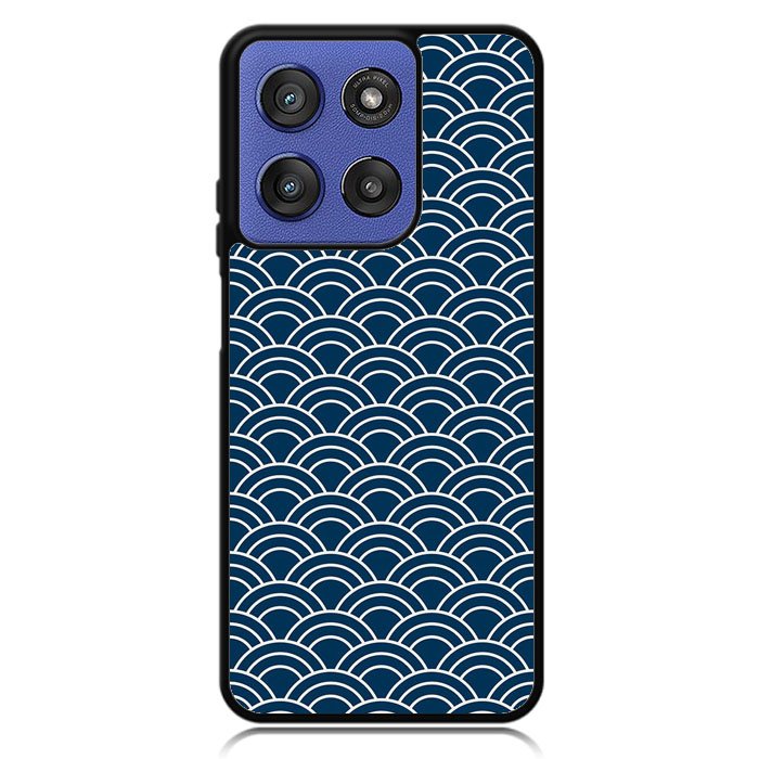 Japanese Gold Cloud Wave Indigo Pattern Z8008 Motorola Moto G Stylus 5G 2025 Case