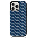 Japanese Gold Cloud Wave Indigo Pattern Z8008 iPhone 16 Pro Case