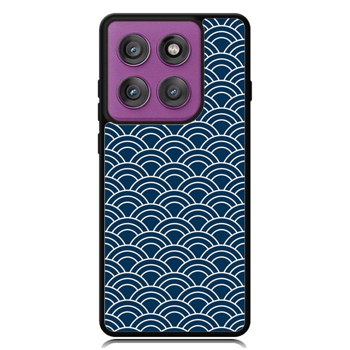 Japanese Gold Cloud Wave Indigo Pattern Z8008 Motorola Moto Edge 2025 | Moto Edge 60 Fusion | Moto Edge 60 Pro Case