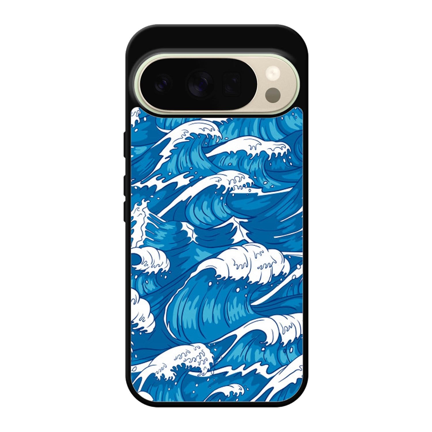 storm waves seamless pattern raging ocean water sea Z8009 Google Pixel 10 Pro Case