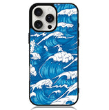 storm waves seamless pattern raging ocean water sea Z8009 iPhone 16 Pro Max Case