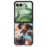 enen no shouboutai KUSABAKE Z8024 Motorola Moto Razr+ Plus 2024/2025 Case, Motorola Razr 50 Ultra/50s Ultra Case