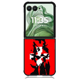 enen no shouboutai minimalist Z8030 Motorola Moto Razr+ Plus 2024/2025 Case, Motorola Razr 50 Ultra/50s Ultra Case