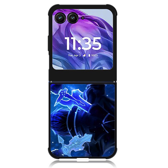 sword art online kirito 2nd Motorola Moto Razr 2024 , Moto Razr 50 Case