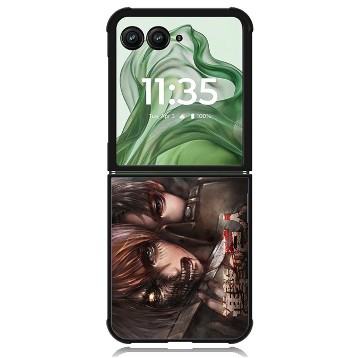 attack on titan Z8051 Motorola Moto Razr+ Plus 2024/2025 Case, Motorola Razr 50 Ultra/50s Ultra Case