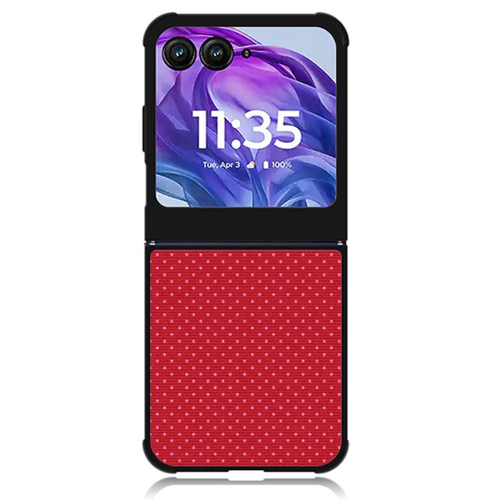 Red Pattern Motorola Moto Razr 2024 , Moto Razr 50 Case