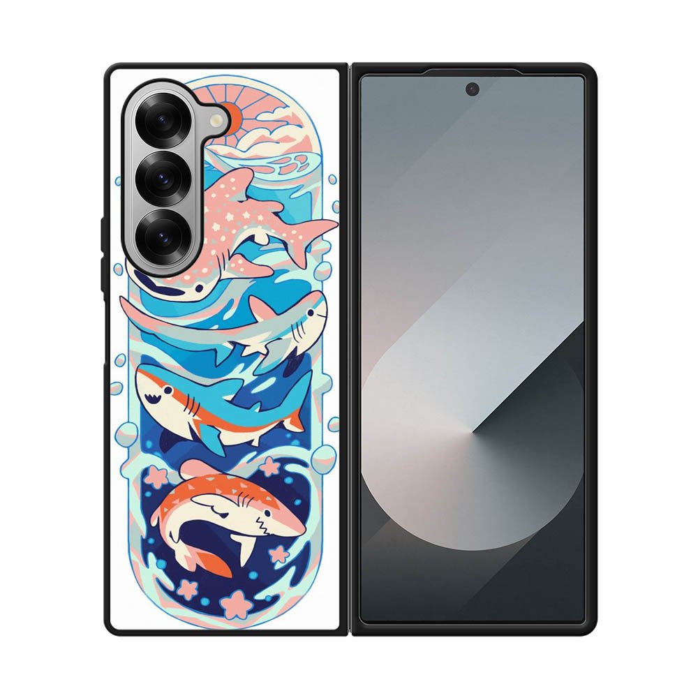 Cute Shark Samsung Galaxy Z Fold 7 5G Case FE0198