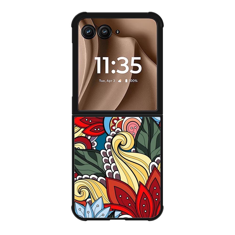 Flower Pattern Motorola Moto RAZR Plus 2025 Case FE0275