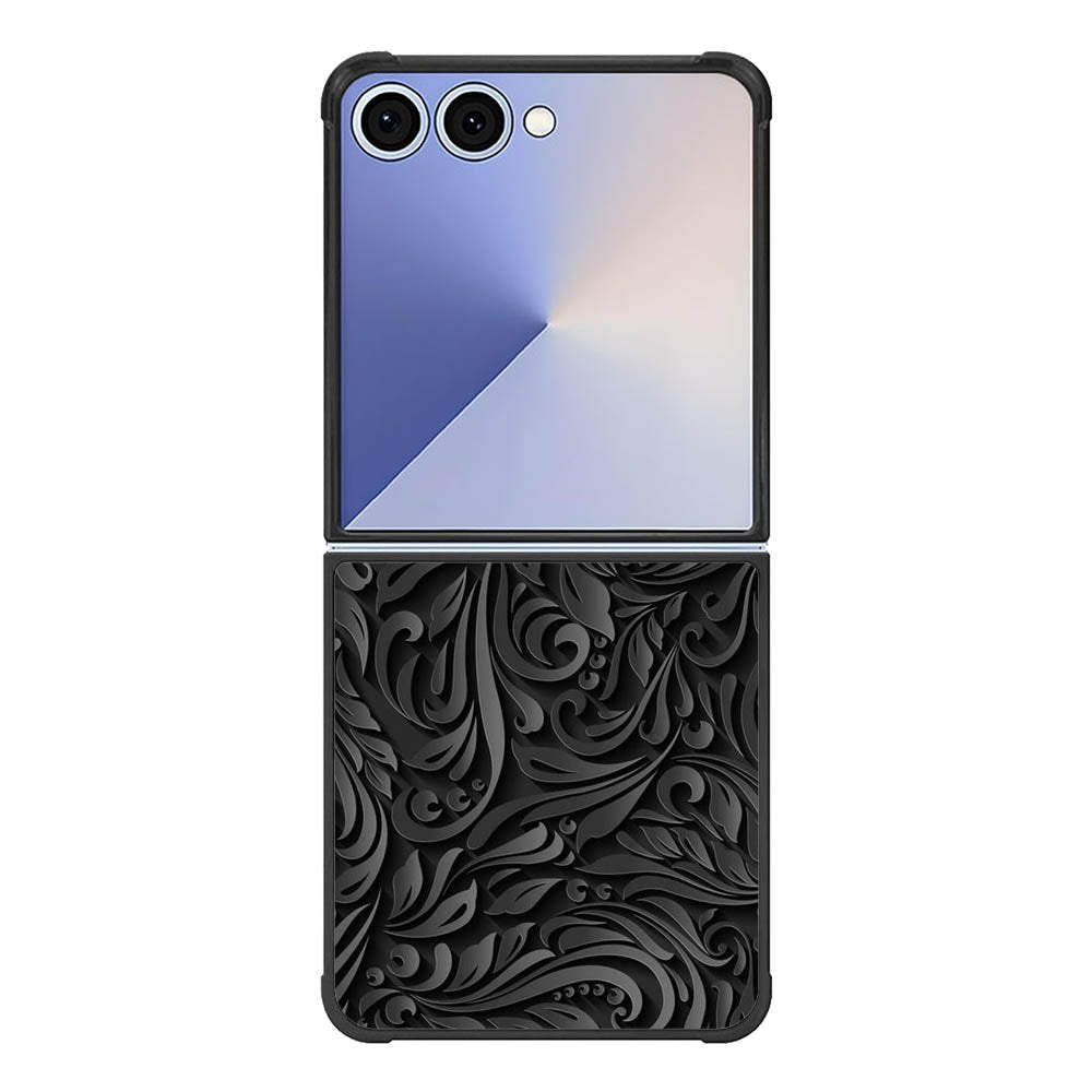 Black Flower FE0542 Samsung Galaxy Flip 7 5G Case