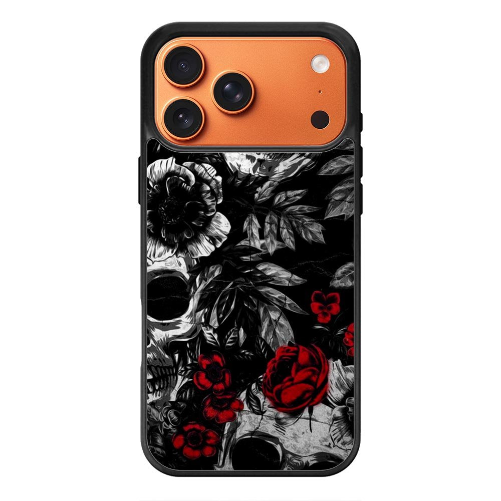 Skull Flower Art iPhone 17 Pro Case FE0564