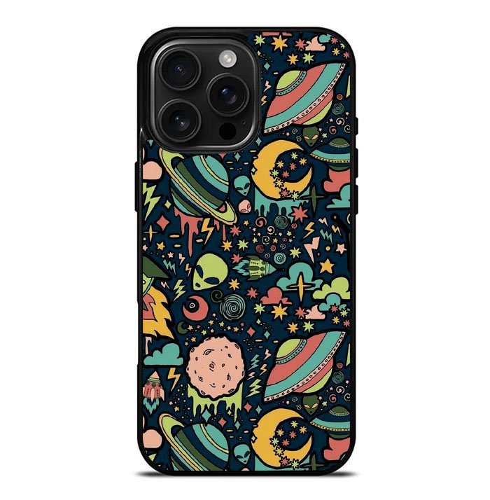 Alien Space Pattern iPhone 16 Pro Max Case FE0023