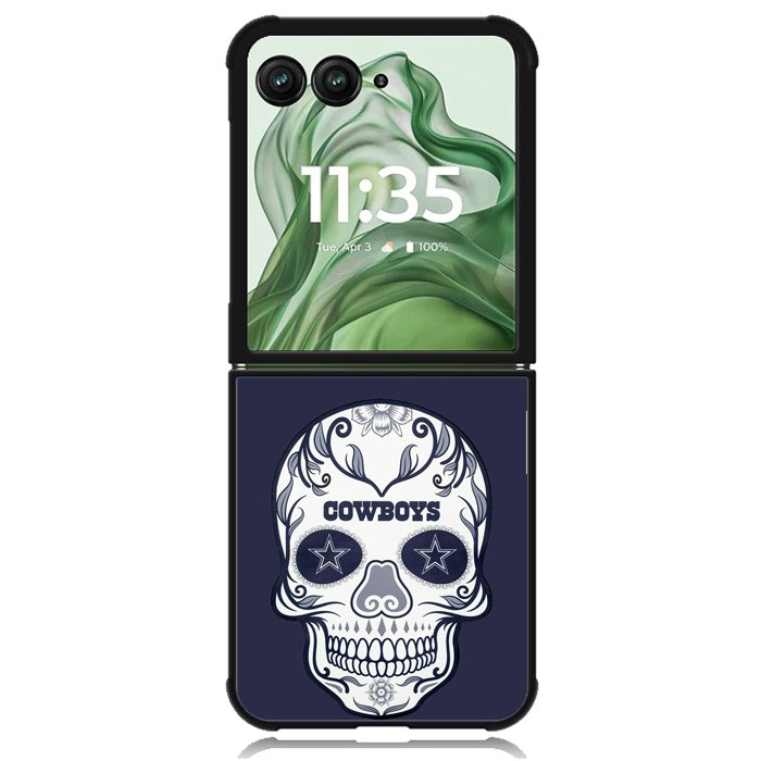 Dallas Cowboys Skull X00388 Motorola Moto Razr+ Plus 2024/2025 Case, Motorola Razr 50 Ultra/50s Ultra Case