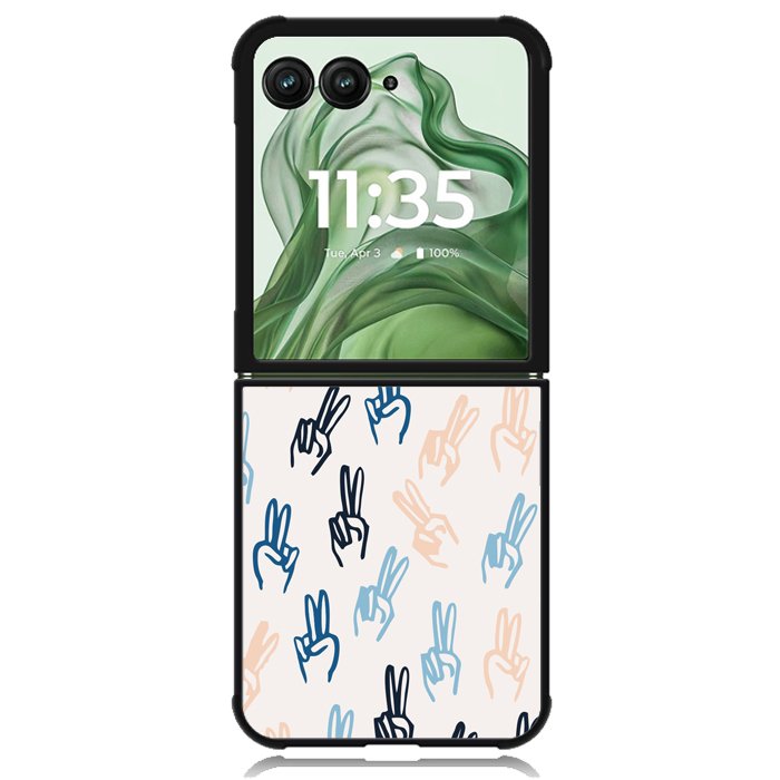 Peace Girl X0454 Motorola Moto Razr+ Plus 2024/2025 Case, Motorola Razr 50 Ultra/50s Ultra Case
